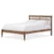 Baxton Studio Loafey Solid Walnut Wood Window-Pane Style King Size Platform Bed 125-6917 - alternate 1